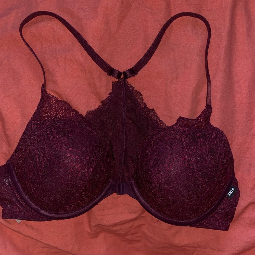 Pink Victoria secret date night push-up bra